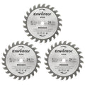Enventor 3 Pack 4-1/2 Inch (115mm) Mini Circular Saw Blades 24T, 3/8 Inch (9.5mm) Arbor for Wood Cutting