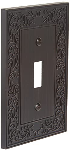 Amerelle 43TVB English Garden Wallplate, 1 Toggle, Cast Metal, Aged Bronze, 1-Pack - color: Aged Bronze, size: 1 Toggle