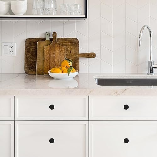 10 Pack Matte Black Kitchen Cabinet Knobs Knurled Cabinet Knobs Black Drawer Knobs Kitchen Cabinet Hardware Handles - color: Matte Black, size: Standard