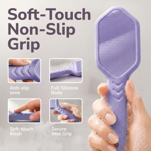 SILKLE Nano Glass Foot File - Foot Callus Remover for Feet & Foot Scrubber - style: Purple