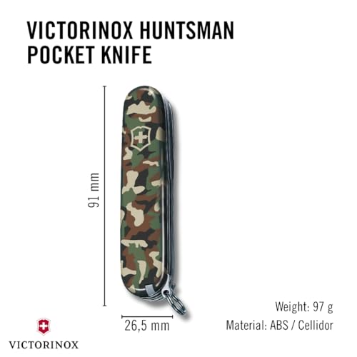 Victorinox Huntsman Swiss Army, 15 Function Pocket knife, Camouflage - color: Camouflage, style: Single Knife