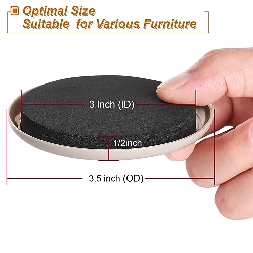 Furniture Sliders for Carpet 16 PCS - 3 1/2" - size: 3.5 inch 16 PCS