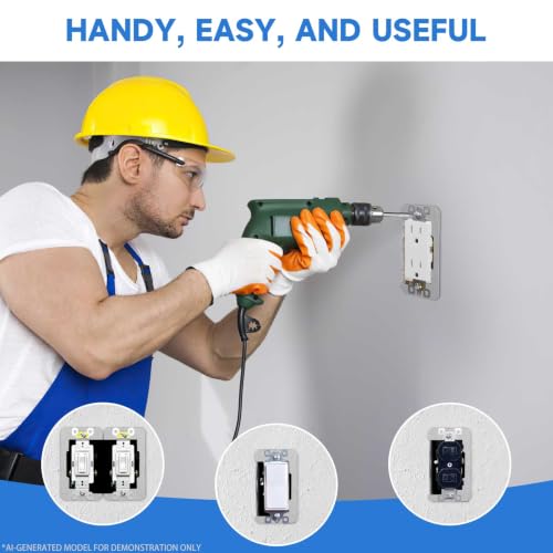 10 Pcs Wall Plate Spacer,Spacers for Electrical Outlets, Metal Flush Fit Device Leveling Plates for Electrical Outlet Repair, Fix Loose Outlets and Electrical Boxes - style: 10PCS
