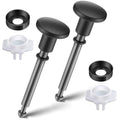 Enhon 2 Set Tub Spout Diverter Repair Kit (Matte Black, Classic) | Includes 2 x Diverter Valve Stems, 2 x Cup Seals and 2 x Gates, Bathroom Shower Bathtub Leaky Faucet Repair Replacement Parts - color: Matte Black