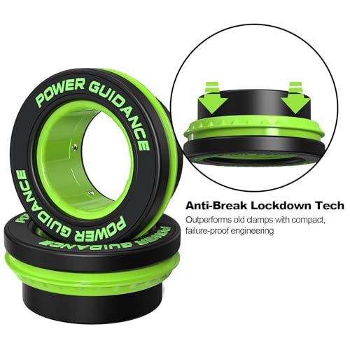 POWER GUIDANCE Fitness Barbell Clips 2" (Pair) - Quick fix Olympic Barbell Clamps & Collars for Secure Weightlifting & Powerlifting - Barbell Clips for Bars - color: Green