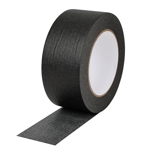 Black Painters Tape 2 inch Wide Black Masking Tape Paint Tape Paper Tape 2 inch x 55 Yards - color: Black, size: 2 Inch
