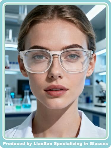 LianSan Safety Glasses Over Eyeglasses for Men Women with Anti Fog Lenses,Goggles Fit Over Eyewear ANSI Z87.1