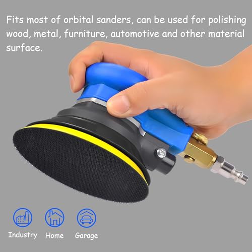 2Pcs 6in Hook and Loop Flexible Backing Pad, 6" Sanding Back Pad 5/16" 24 Thread for Air Orbital Sander and Pneumatic Polisher - style: 2pcs 6inch