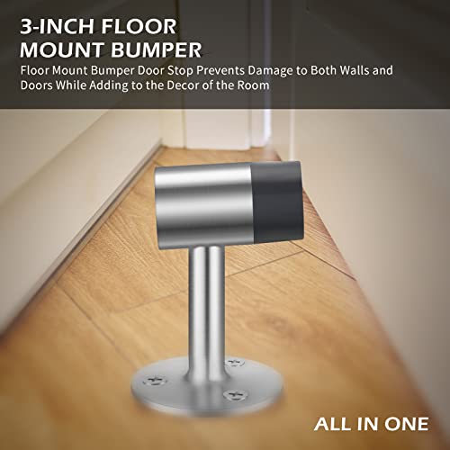 Chumia Heavy Duty Floor Stopper for Door 3 Inch, 6 Pack