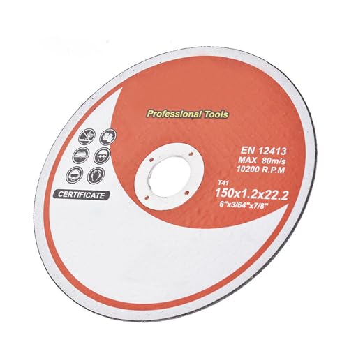 25 Pcs Ultra Thin Cutting Wheel Disc 6 x 0.045 x 7/8 Inch Metal Stainless Steel Cut Off Wheels for Angle Grinder, General Purpose Metal Cutting - style: 25pcs 6"x0.045"x7/8"