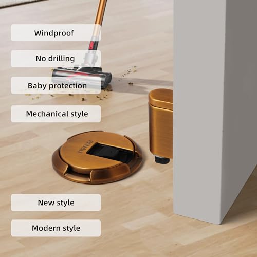 PANALI Magnetic Door Stopper, Windproof Door Stop, 1 Pack - color: Brown Bronze