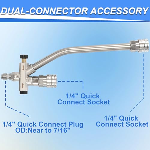 Tool Daily Foam Cannon with Dual Connector Accessory, 1/4" Quick Connect - style: Foam Cannon with Dual Connector