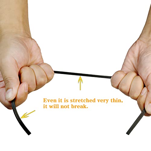 Window Screen Spline, (.125" x 40ft +.14" x 40ft +.16" x 40ft) 3 Sizes in 1 Kit - Screen Retainer Spline for Window Screen Replacement, Black, Tooltriz - size: .125" x 40ft +.14" x 40ft +.16" x 40ft