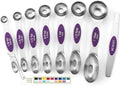 Spring Chef Stainless Steel Magnetic Measuring Spoons Set of 8, Purple - color: Purple, size: 1-Pack
