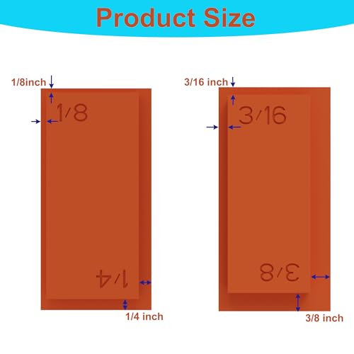 4-in-1 Trim Reveal Tool - 1/8", 3/16", 1/4", 3/8" - Precision Trim Gauges - Non-Damaging Hard Plastic Door Reveal Marking Tools for Accurate Jamb Marking - Wood Reveal Spacing Tool (Orange) - size: 4in1 orange