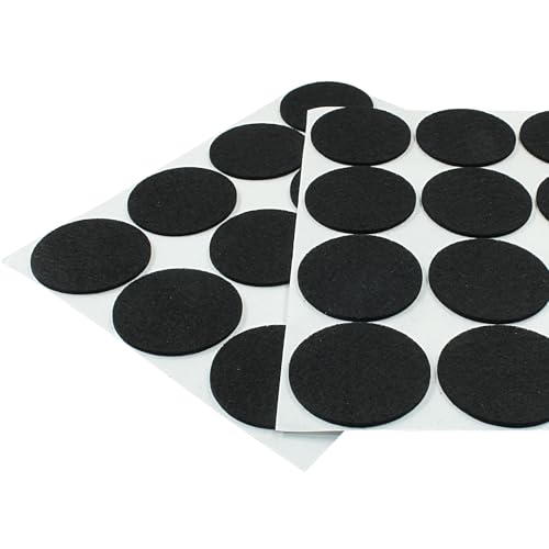 Bivethoi Self-Stick Round Felt Furniture Pads, 1.5"/38mm, Black, 60pcs - size: 1.5" Round 60pcs