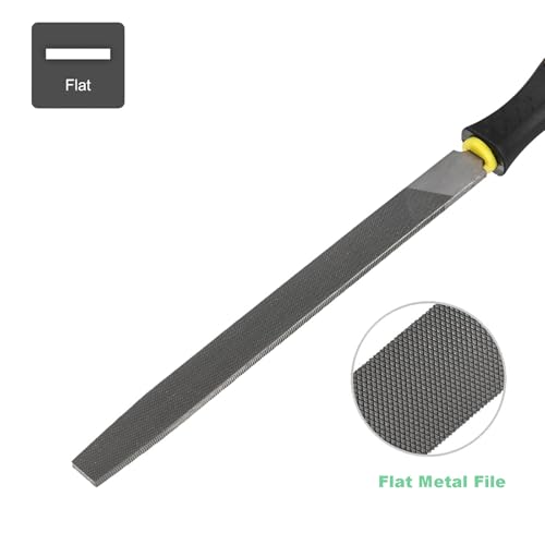 Metal File Set, 5-Piece, 10-inch,High Carbon Steel File,Work for Metal, Wood,Plastic - size: 10 inch Metal File