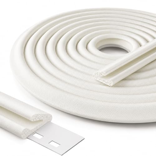 V Strip Weather Stripping Door Seal, 118'' Self-Adhesive Door Draft Stopper - size: 118 inch