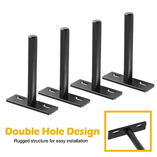 Luomorgo 3 Inch Floating Shelf Bracket, Black Blind Shelf Support, 4 Pcs - size: 3 Inch-Black