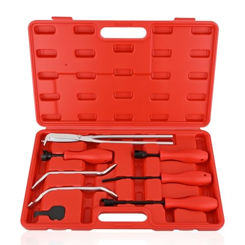 GOOACC 8PCS Drum Brake Tool Kit w Spring Pliers Adjustment Spoons Set Red - color: 8pc Brake Tool Red