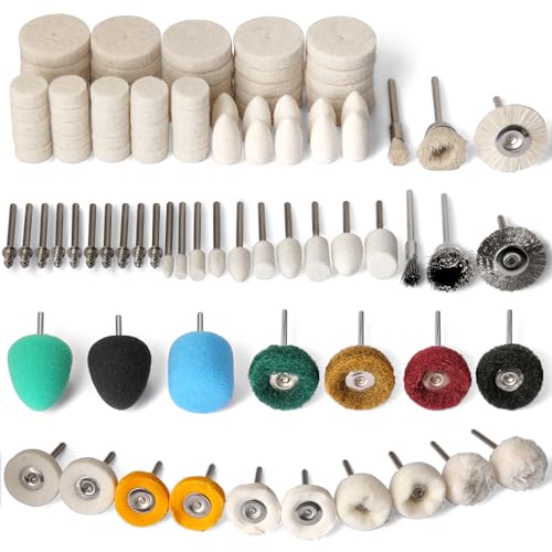 103PCS Polishing Kit for Dremel Buffing Wheels 1/8" Shank Polishing Bits - style: 103PCS Buffing Wheels