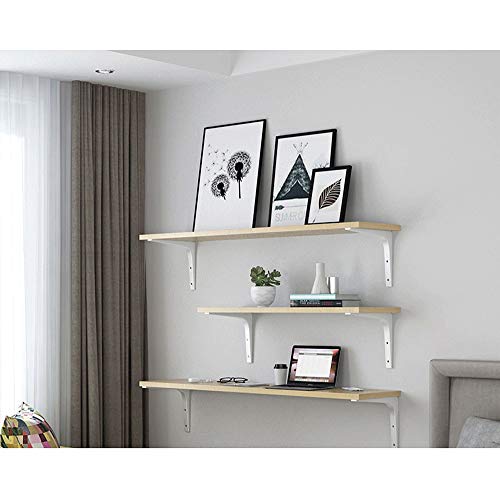 SAYAYO Wall Shelf Bracket White, 6 X 5 Inch Heavy Duty L Bracket for Wood - color: White, size: 6 x 5 Inch (4 PCS)
