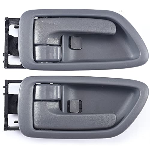 2Pcs Interior Door Handles Driver & Passenger Side for 2001-2007 Toyota Sequoia, 2000-2004 Avalon, 2004-2006 Tundra - Crew Cab ONLY - Four Full-Sized Doors - Gray - size: 2 Pieces