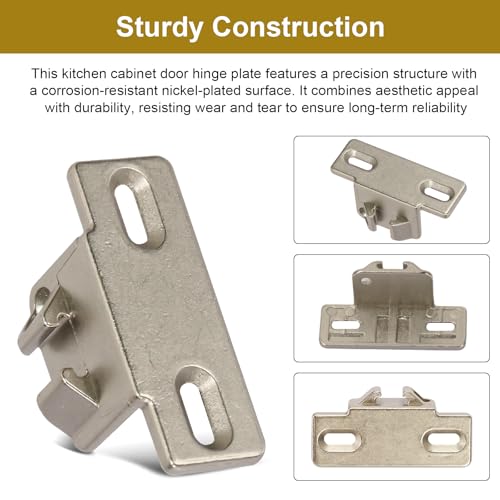 Hinge Mounting Plate Replacement for Blum 1 5/8" Overlay 110 Degree Compact 33 Edge, Edge Mount Plates for Blum Face Frame Overlay Hinge, Hinges for Cabinet Doors, Self Closeing Hinges