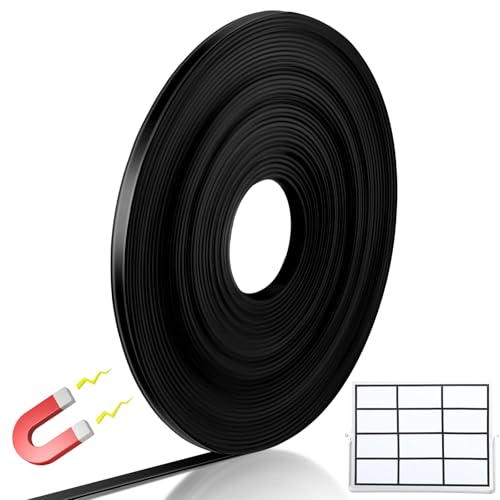 Tellegloww Black Magnetic Tape Roll Thin Strips, 1/4 in X 60 ft, 1 Pcs - size: 1/4 inch x 60 feet