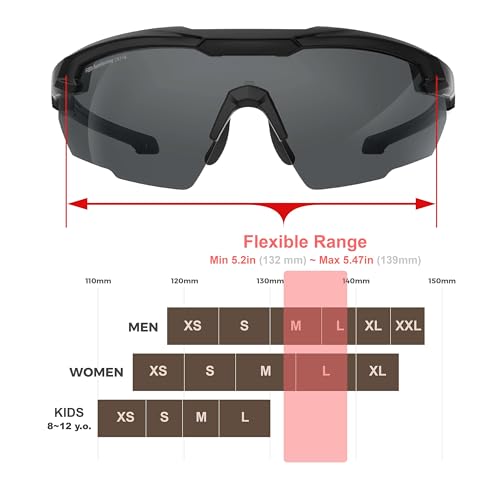 HTS HUNTERSKY Ballistic Tactical Shooting Glasses ANSI Z87+ UV400 Protective Eyewear - color: Black Gray