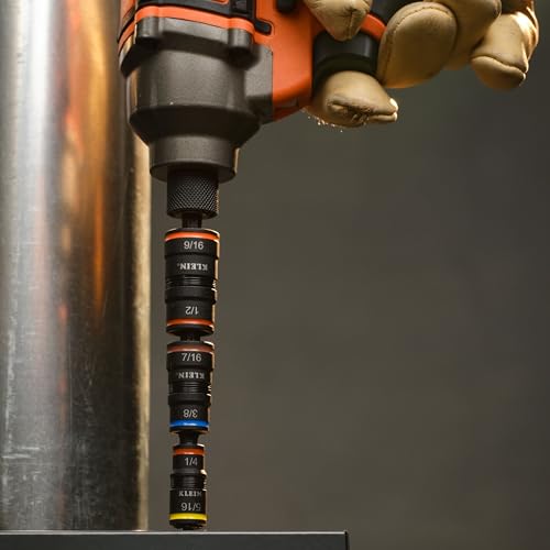 Klein Tools 32303HD Impact Driver Set, 20-in-1 SAE Impact Rated Sockets and Screwdriver Tool with Phillips, Slotted, Square and Torx Tips - size: 20-in-1