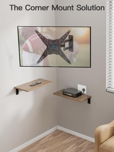 PERLESMITH Full Motion TV Wall Mount Corner for 27-60 Inch TVs - size: 27-60" Full Motion TV Wall Mount