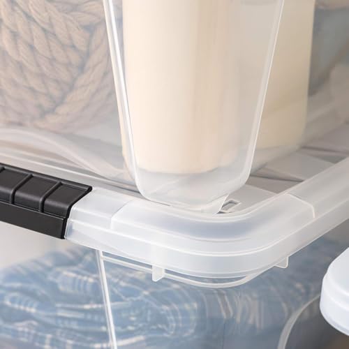 IRIS USA 4-Pack 32 Quart Storage Bins with Lids, Clear - color: Clear, size: 32 Qt, style: 4 Pack