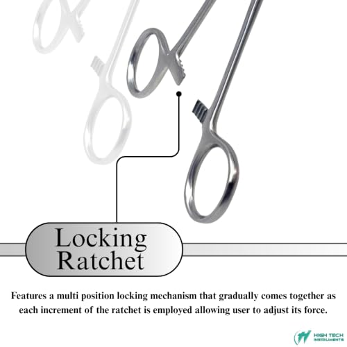 Mayo Hegar Needle Holder Driver with Cross Serrated Jaws Made of Stainless Steel Comes in Multi Position Locking Mechanism Clamping Pliers (8 Inch) - size: 8 Inch