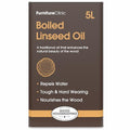 Furniture Clinic Boiled Linseed Oil for Wood 5L / 169 Fl Oz - Premium Oil to Enhance, Seal & Protect the Natural Beauty of Oak, Pine & Other Wood with a Glossy Finish - size: 169 fl oz