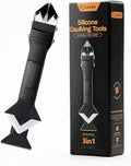 Saker Silicone Caulking Tool 3-in-1 Grout Removal Tool Classic Black - style: Classic Black