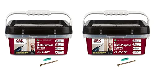GRK 121010#9x2-1/2 Star Drive Bugle Head Climatek Steel R4 Multi-Purpose Screws, 1800/Box - size: #9 x 2-1/2" 1800 count