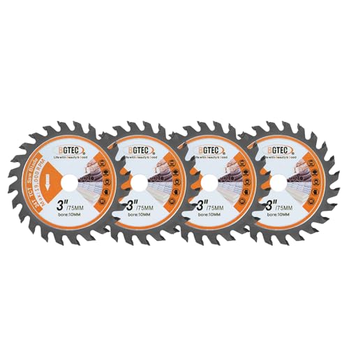 TCT Carbide Circular Saw Blade-BGTEC Wood Cutting Dics, 4pcs 3"/75mm 24T with 10mm Arbor for Angle Grinder to Cutting Wood Plastic - style: TCT Wood Cutting Wheel