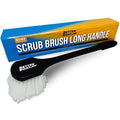 Stiff Hand Scrub Brush, Large Handle Heavy Duty Tire and Wheel Cleaning - style: Long Handle