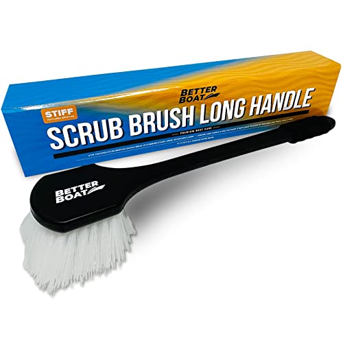 Stiff Hand Scrub Brush, Large Handle Heavy Duty Tire and Wheel Cleaning - style: Long Handle