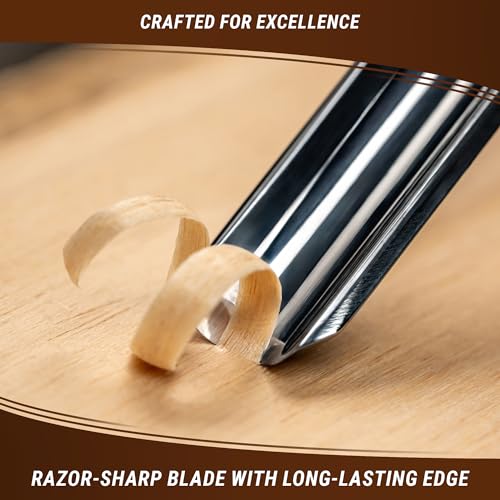BeaverCraft Wood Carving Gouge K9/10 Woodworking Hand Chisel Compact Wood Carving Knife for Beginners and Profi