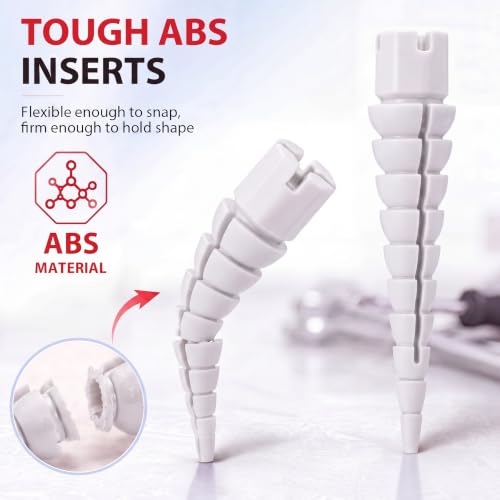 Bokon 45Pcs Stripped Screw Hole Repair Kit, #2-#16 White Wood Screw Anchors - color: White