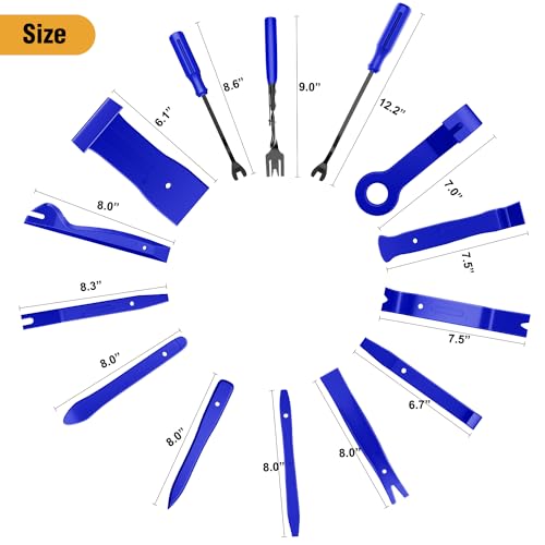 GOOACC 330Pcs Trim Removal Tool Auto Push Pin Bumper Retainer Clip Set - color: 330Pcs Clips Removal Kit Blue