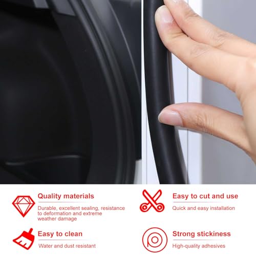 Pangda 13ft Foam Rubber D Shape Seal Strip 0.5" W x 0.5" H Self Adhesive EPDM Rubber Weather Stripping RV Slide Out Seal Heavy Duty Automotive Weather Stripping for Car Truck RV Boat Home - size: 13ft, style: 0.5" W X 0.5" H