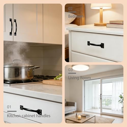 6PCS Cabinet Pull & Door Handle, Premium 5.6-Inch Kitchen Drawer Pulls