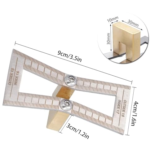 Precision Stainless Steel Dovetail Marking Fixture with Bevel for Joinery