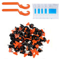 Tile Leveling System Kit,100pcs Reusable Tile Leveler Spacers+500pcs Cross-shaped Tile Spacers+2 wrenches