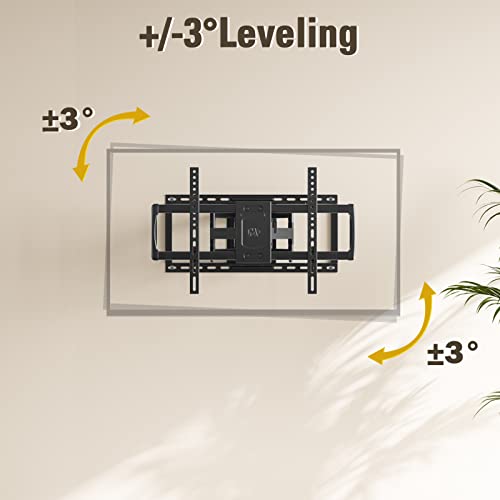 Mounting Dream Full Motion TV Wall Mount for Most 42-90 Inch TV Heavy Duty - size: For 42" to 90" TVs, 24" Studs