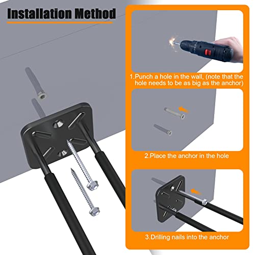 Garage Hooks 12.4 Inch Heavy Duty Garage Metal Hooks