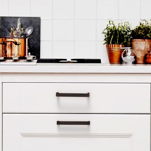 10 Pack 3 Inch Oil Rubbed Bronze Cabinet Pulls, Kitchen Hardware | Heavy-Duty Solid Zinc, Easy to Install, Good Scratch Resistance, Durability, Kitchen Cabinet Pulls for Drawers Dressers - color: Oil Rubbed Bronze, size: 3"/76MM Hole Center, style: 10 Pac